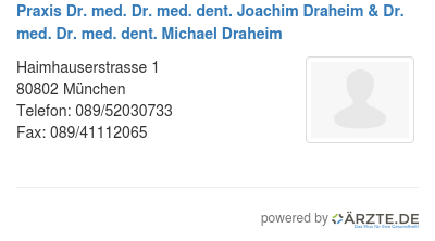 Praxis dr med dr med dent joachim draheim dr med dr med dent michael draheim