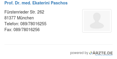 Prof dr med ekaterini paschos