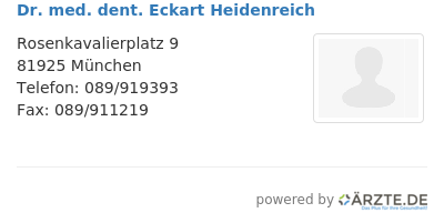 Dr med dent eckart heidenreich