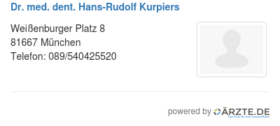 Dr med dent hans rudolf kurpiers