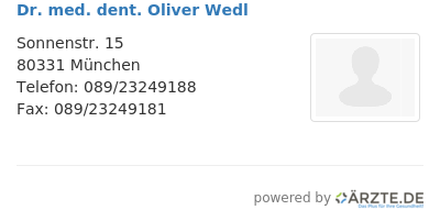 Dr med dent oliver wedl