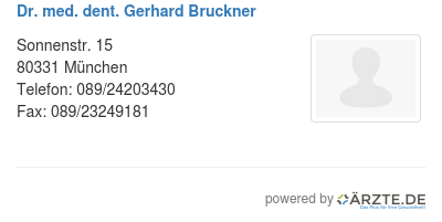 Dr med dent gerhard bruckner
