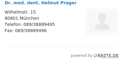 Dr med dent helmut prager