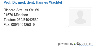 Prof dr med dent hannes wachtel