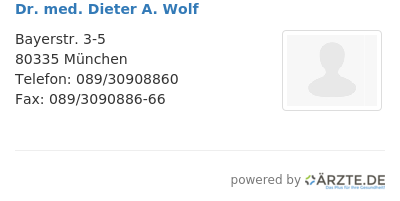 Dr med dieter a wolf