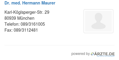 Dr med hermann maurer