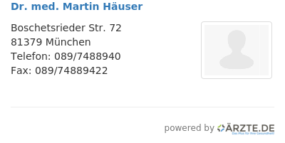 Dr med martin haeuser