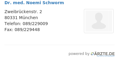 Dr med noemi schworm