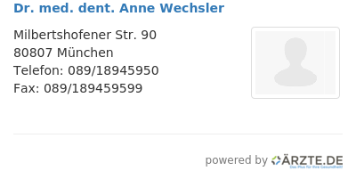 Dr med dent anne wechsler
