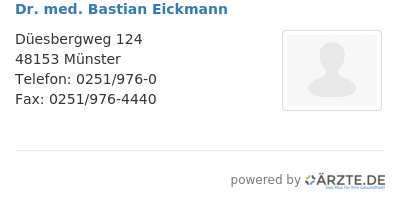 Dr med bastian eickmann