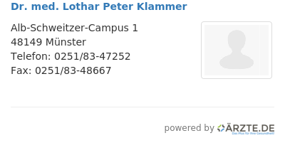 Dr med lothar peter klammer