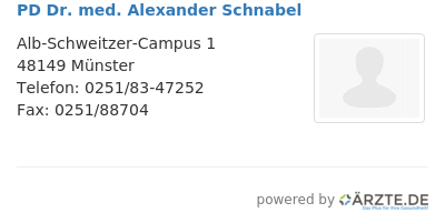 Pd dr med alexander schnabel