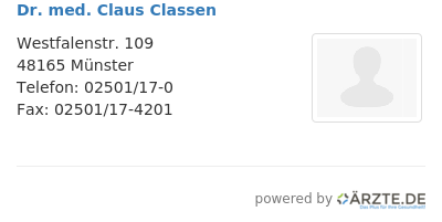 Dr med claus classen