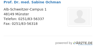 Prof dr med sabine ochman