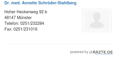 Dr med annette schroeder stahlberg