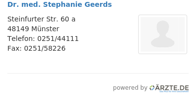 Dr med stephanie geerds