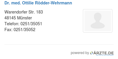 Dr med ottilie roedder wehrmann
