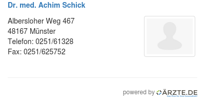 Dr med achim schick