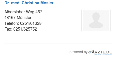 Dr med christina mosler