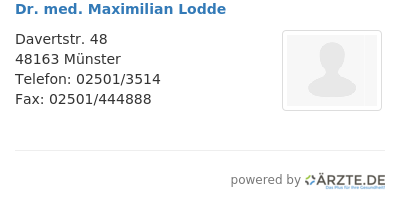 Dr med maximilian lodde