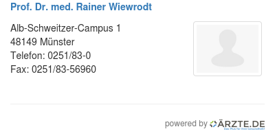 Prof dr med rainer wiewrodt