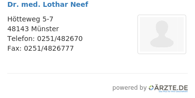 Dr med lothar neef