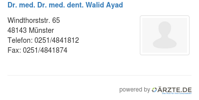 Dr med dr med dent walid ayad