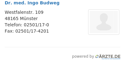 Dr med ingo budweg