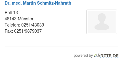 Dr med martin schmitz nahrath