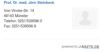 Prof dr med joern steinbeck