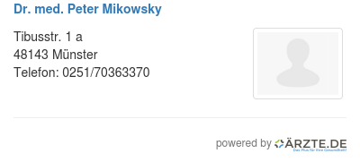 Dr med peter mikowsky