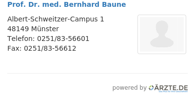 Prof dr med bernhard baune