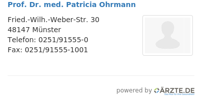 Prof dr med patricia ohrmann