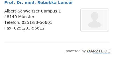 Prof dr med rebekka lencer