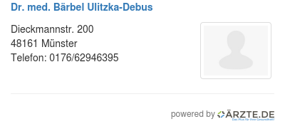 Dr med baerbel ulitzka debus