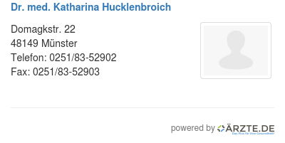 Dr med katharina hucklenbroich