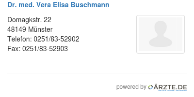 Dr med vera elisa buschmann