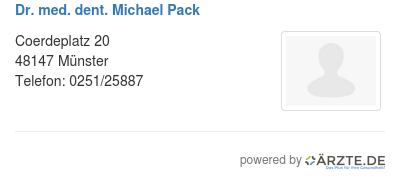 Dr med dent michael pack