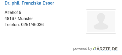 Dr phil franziska esser