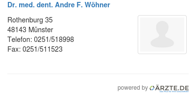 Dr med dent andre f woehner