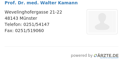 Prof dr med walter kamann