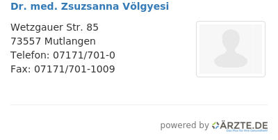 Dr med zsuzsanna voelgyesi