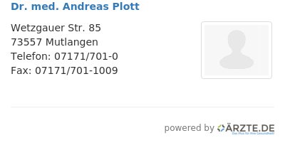 Dr med andreas plott
