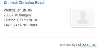 Dr med christina roesch
