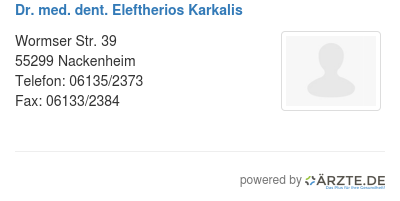 Dr med dent eleftherios karkalis