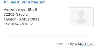 Dr med willi paquet