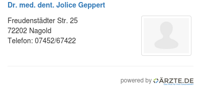 Dr med dent jolice geppert