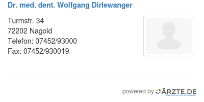 Dr med dent wolfgang dirlewanger
