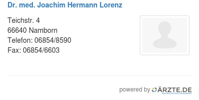 Dr med joachim hermann lorenz