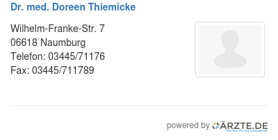 Dr med doreen thiemicke